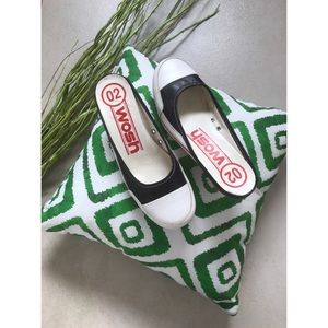 Vintage 02 Wosh Italian Leather Sneaker Heels 6.5
